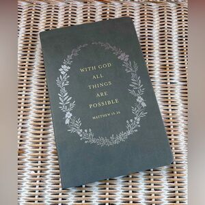 With God All Things Are Possible" journal.